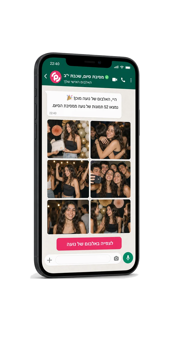 אלבום וואטסאפ אישי ממסיבת סוף השנה, כל התמונות של הילד מהטקס במקום אחד
