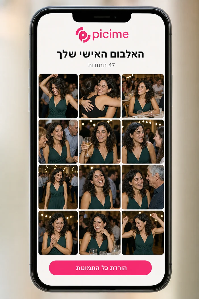 The personal gallery opens on their phone