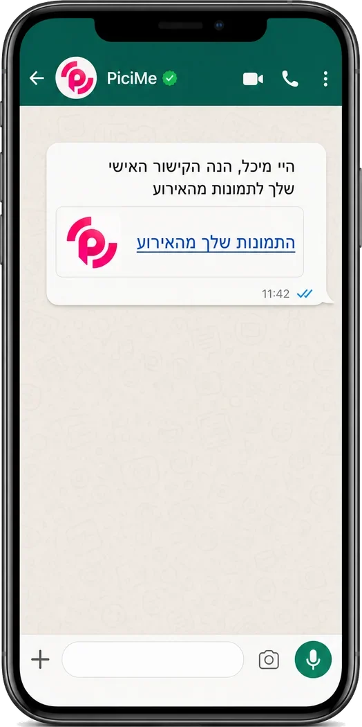 הקישור נכנס לוואטסאפ