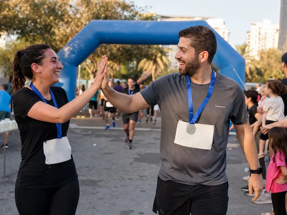 צילום של שני משתתפים