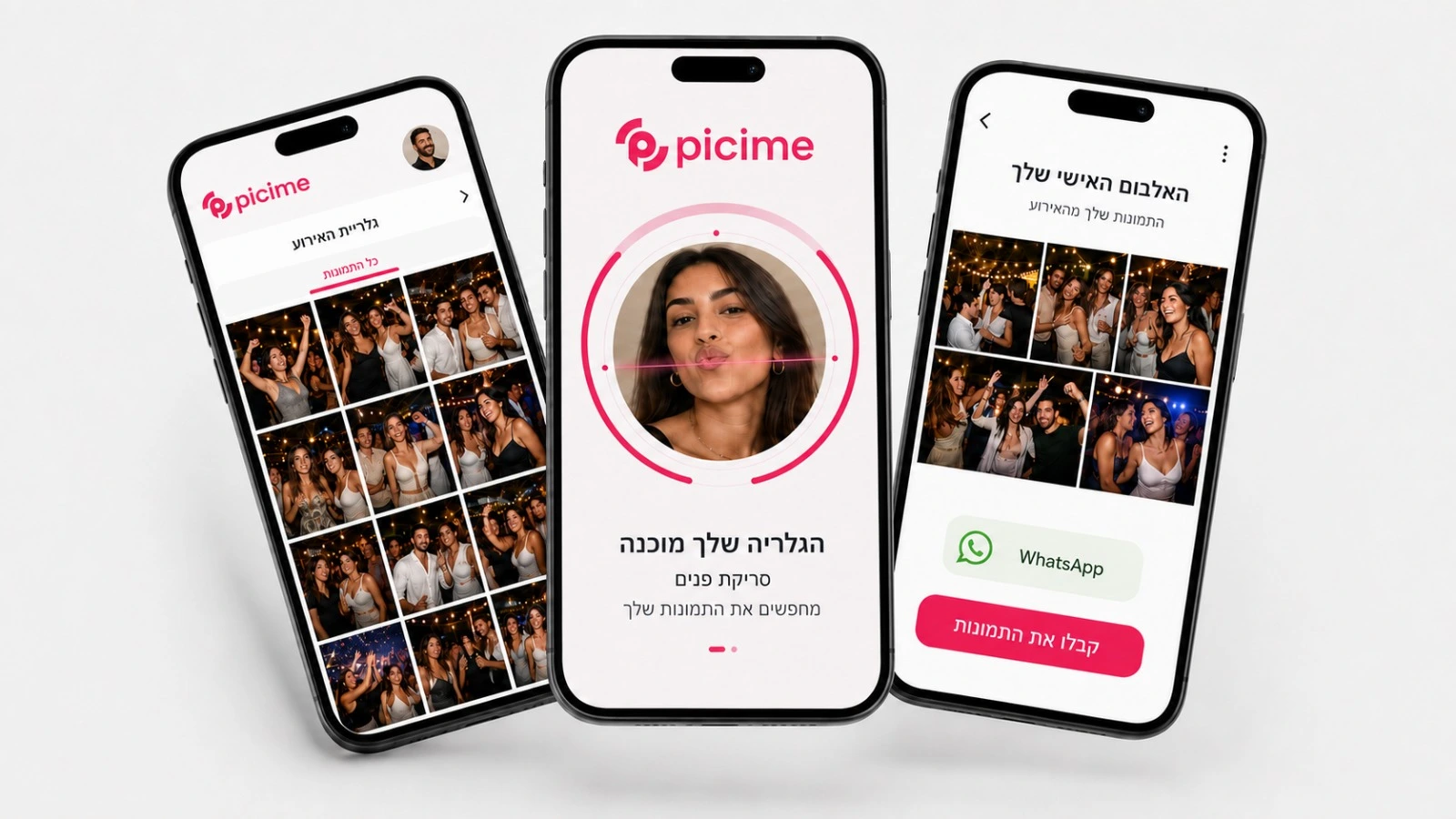 דוגמה לאלבום תמונות אישי של אורח באירוע, עם התמונות שבהן הוא מופיע בלבד
