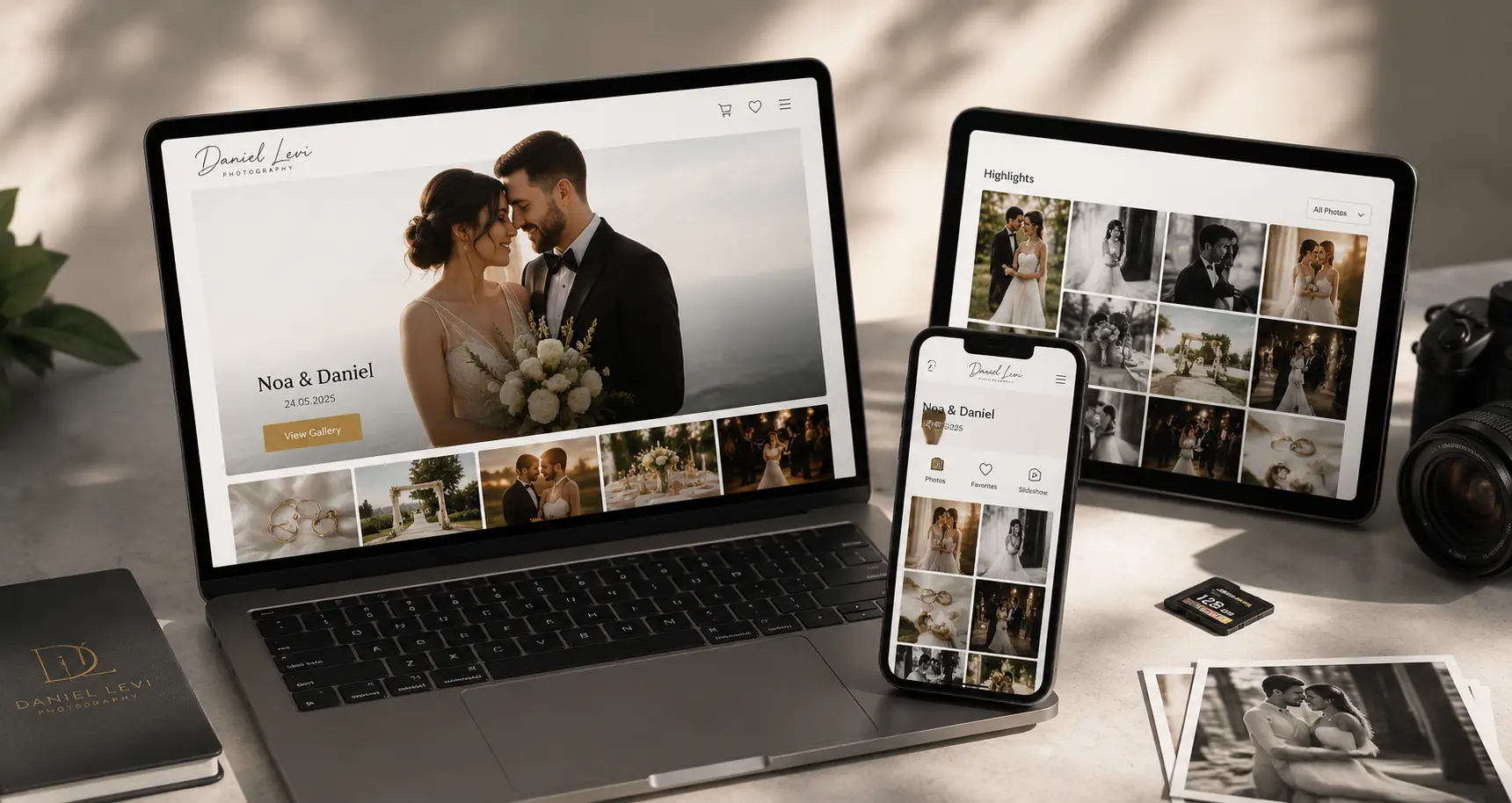 A PiciMe event gallery on mobile